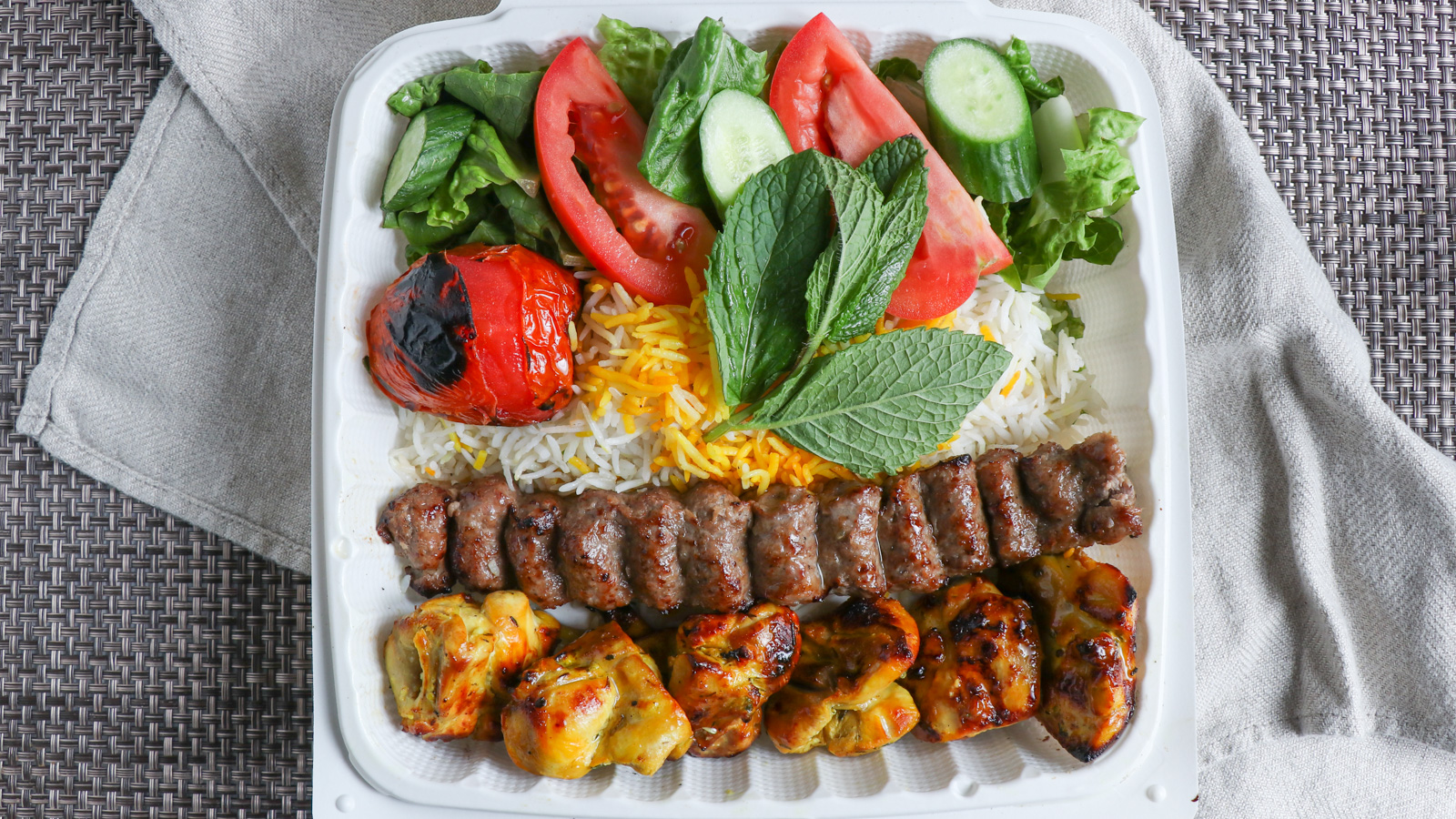Beef & Chicken Combo Plate at Real Kabob San Jose